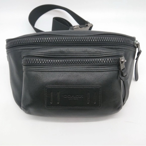 Coach Other - COACH Belt bag Terrain F75776 Black Leather Mesh Back Classic